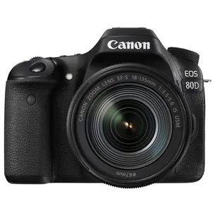 DSLR camera Canon EOS 80D + EF-S 18-135mm f/3.5-5.6 IS USM lens black 1263C039
