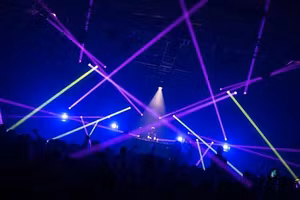 Laser light show at a concert