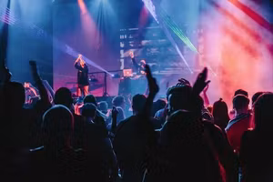 DJ performing in front of a crowd