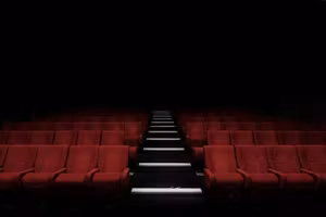 Empty dark screening room